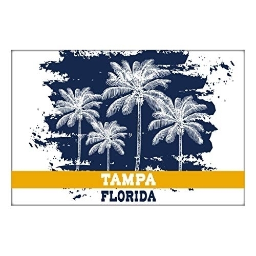 Tampa Florida Souvenir 2x3 Inch Fridge Magnet Palm Design