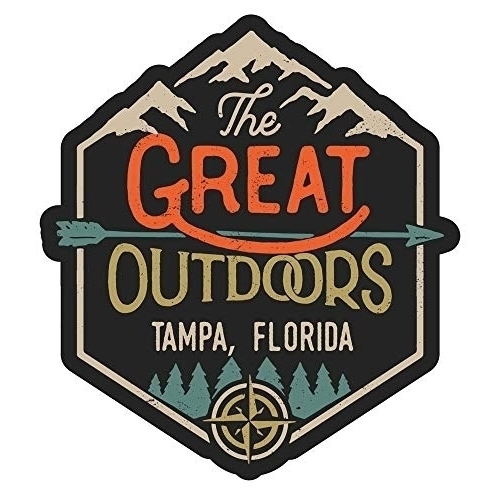 Tampa Florida The Great Outdoors Design 4-Inch Vinyl Decal Sticker