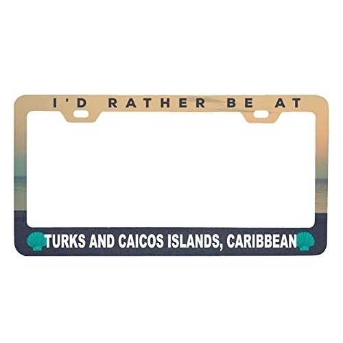 Turks And Caicos Islands Caribbean Sea Shell Design Souvenir Metal License Plate Frame