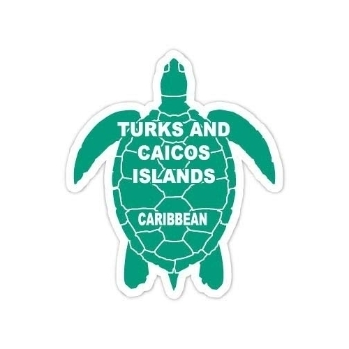 Turks And Caicos Islands Caribbean 4 Green Turtle Shape Frifge Magnet