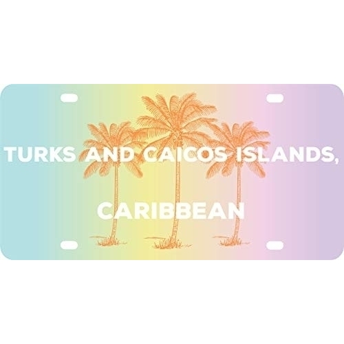 Turks And Caicos Islands Caribbean Souvenir Mini Metal License Plate 4.75 X 2.25 Inch