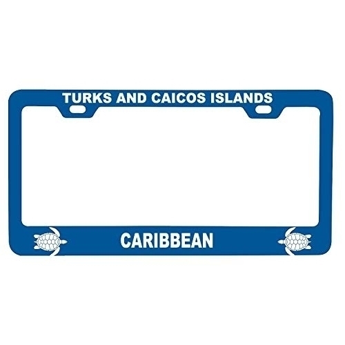 Turks And Caicos Islands Caribbean Turtle Design Souvenir Metal License Plate Frame