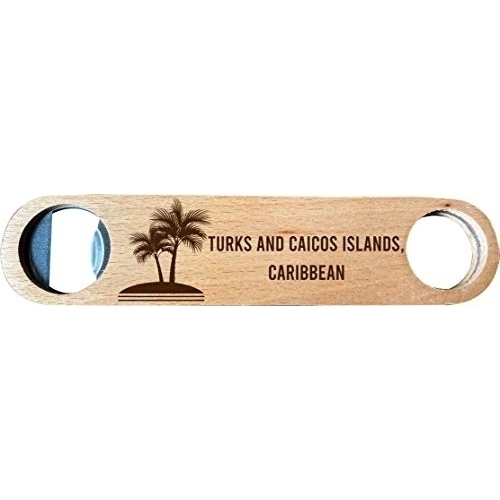 Turks And Caicos Islands, Caribbean, Wooden Bottle Opener Palm Design