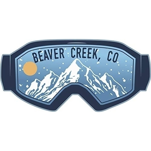 Beaver Creek Colorado Ski Adventures Souvenir Approximately 5 X 2.5-Inch Vinyl Decal Sticker Goggle Design 4-Pack