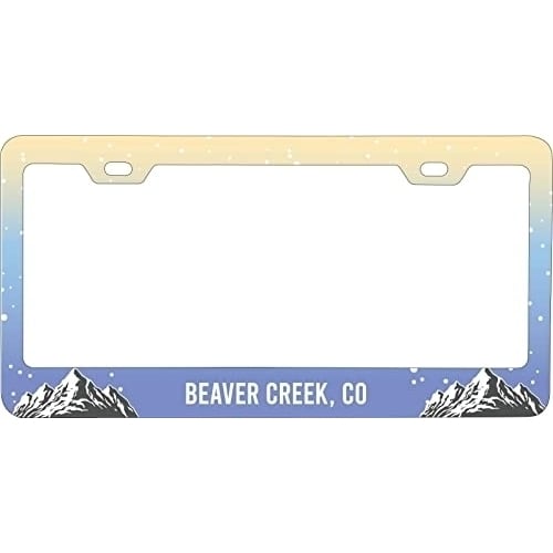 Beaver Creek Colorado Ski Snowboard Winter Adventures Metal License Plate Frame