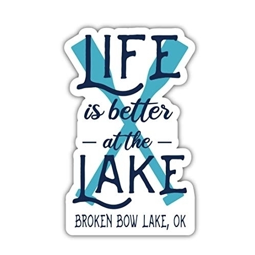 Broken Bow Lake Oklahoma Souvenir 4 Inch Fridge Magnet Paddle Design