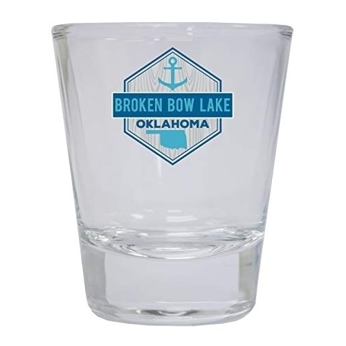 Broken Bow Oklahoma Lake Nautical Resevoir Trendy Souvenir Round Shot Glass