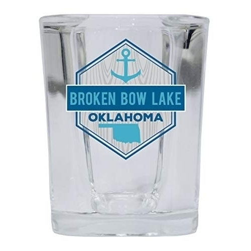 Broken Bow Oklahoma Lake Nautical Resevoir Trendy Souvenir Square Shot Glass
