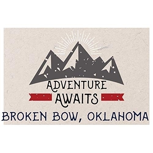 Broken Bow Oklahoma Souvenir 2x3 Inch Fridge Magnet Adventure Awaits Design