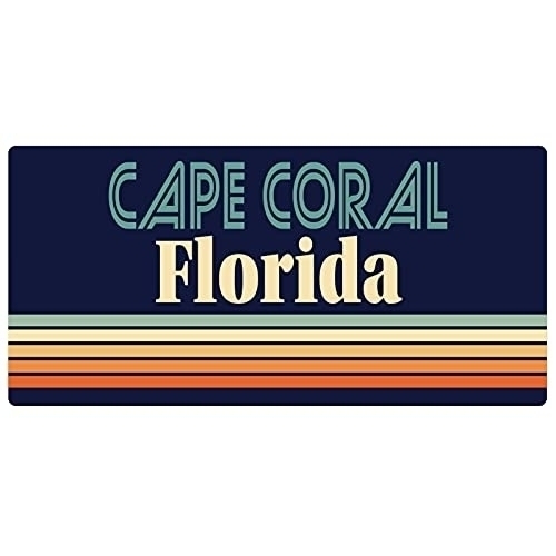 Cape Coral Florida 5 X 2.5-Inch Fridge Magnet Retro Design