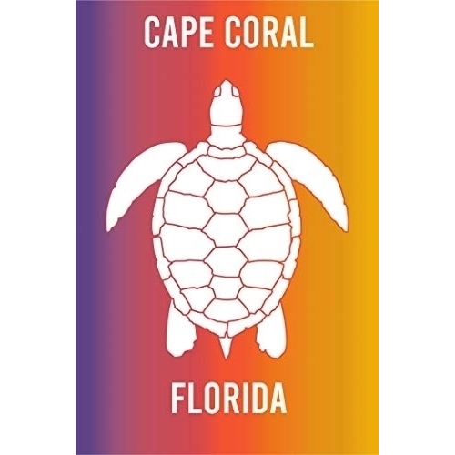 Cape Coral Florida Souvenir 2x3 Inch Fridge Magnet Turtle Design