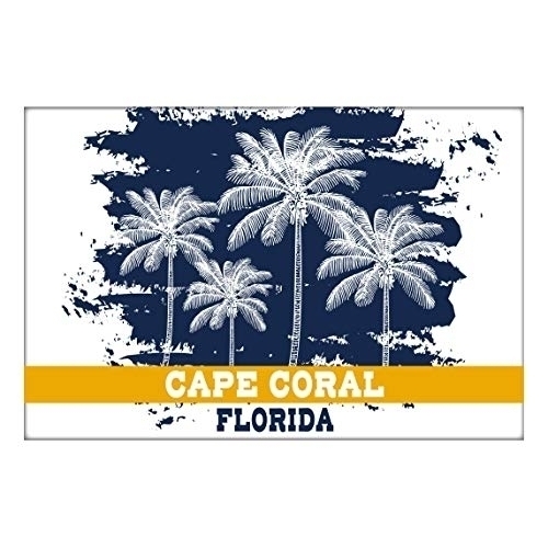 Cape Coral Florida Souvenir 2x3 Inch Fridge Magnet Palm Design