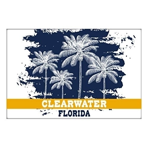 Clearwater Florida Souvenir 2x3 Inch Fridge Magnet Palm Design