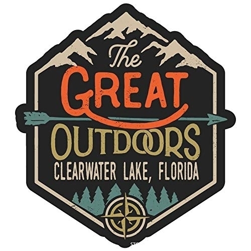 Clearwater Lake Florida The Great Outdoors Design 4-Inch Vinyl Decal Sticker