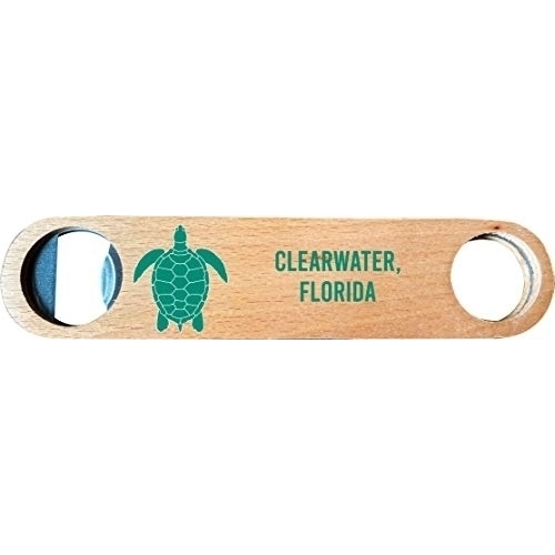 Clearwater, Florida, Wooden Bottle Opener Turtle Design