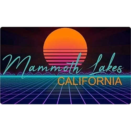 Mammoth Lakes California 4 X 2.25-Inch Fridge Magnet Retro Neon Design