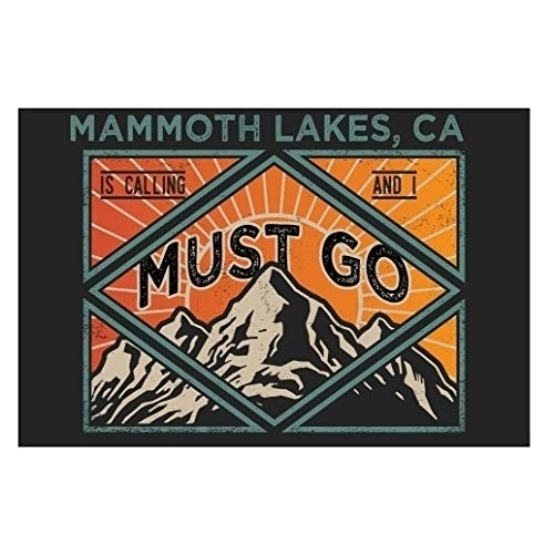 Mammoth Lakes California 9X6-Inch Souvenir Wood Sign With Frame Must Go Design