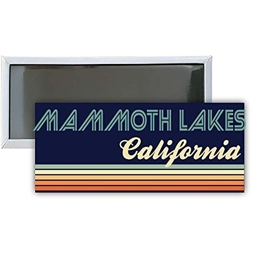 Mammoth Lakes California Souvenir 4.75x2-Inch Rectangle Fridge Magnet Retro Design