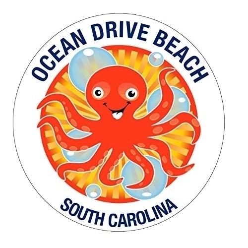 Ocean City Beach Maryland Souvenir 4 Inch Vinyl Decal Sticker Octopus Design