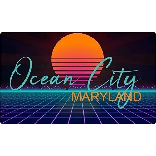 Ocean City Maryland 4 X 2.25-Inch Fridge Magnet Retro Neon Design
