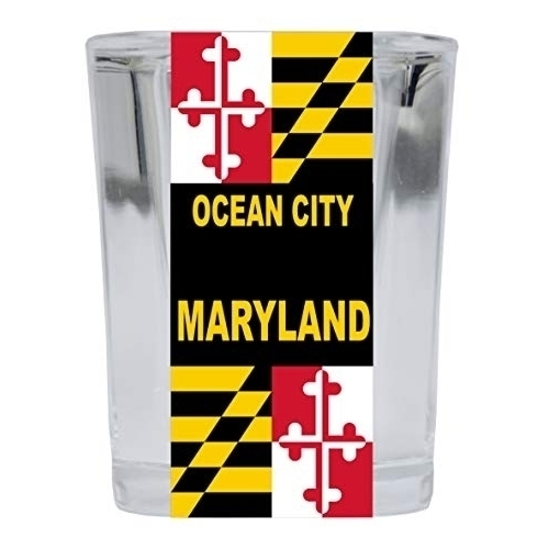 Ocean City Maryland 2 Ounce Square Shot Glass 4-Pack