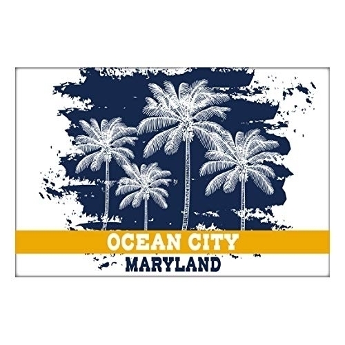 Ocean City Maryland Souvenir 2x3 Inch Fridge Magnet Palm Design