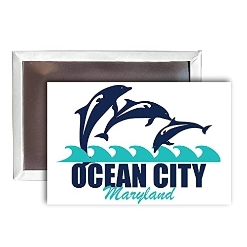 Ocean City Maryland Souvenir 2x3-Inch Fridge Magnet Dolphin Design