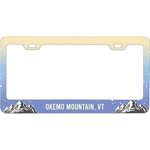 Okemo Mountain Vermont Ski Snowboard Winter Adventures Metal License Plate Frame
