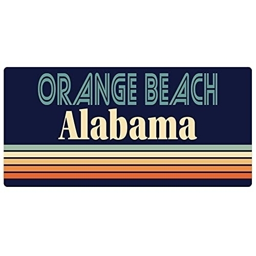 Orange Beach Alabama 5 X 2.5-Inch Fridge Magnet Retro Design