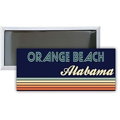 Orange Beach Alabama Souvenir 4.75x2-Inch Rectangle Fridge Magnet Retro Design