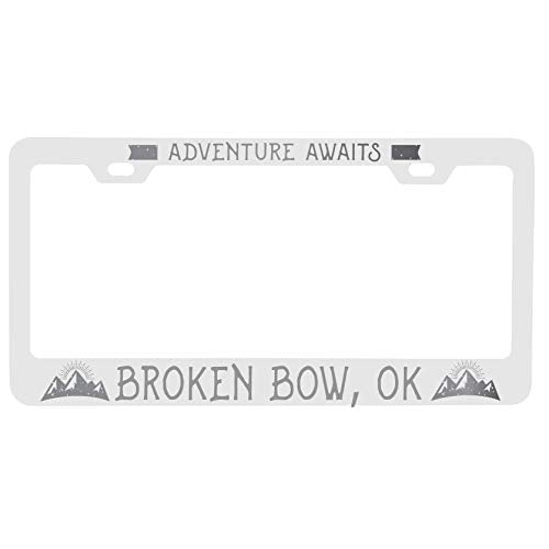 R And R Imports Broken Bow Oklahoma Laser Engraved Metal License Plate Frame Adventures Awaits Design
