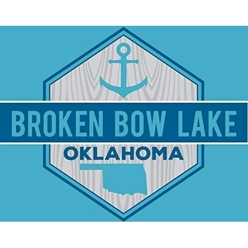 Broken Bow Oklahoma Lake Nautical Resevoir Trendy Souvenir 5x6 Inch Sticker Decal