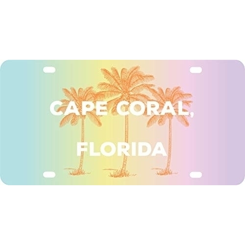 R And R Imports Cape Coral Florida Souvenir Mini Metal License Plate 4.75 X 2.25 Inch
