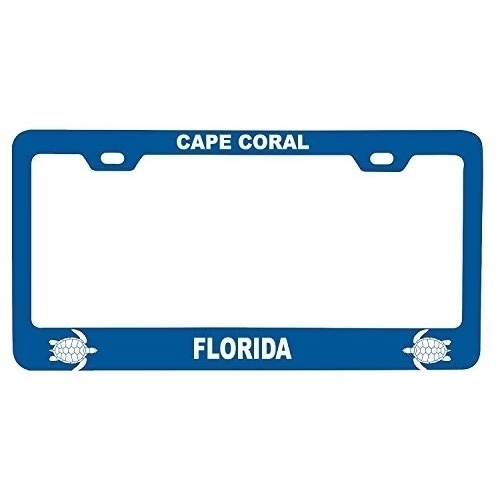 R And R Imports Cape Coral Florida Turtle Design Souvenir Metal License Plate Frame