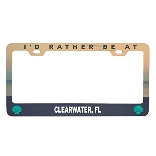 R And R Imports Clearwater Florida Sea Shell Design Souvenir Metal License Plate Frame