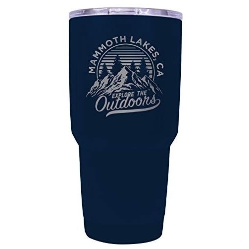 Mammoth Lakes California Souvenir Laser Engraved 24 Oz Insulated Stainless Steel Tumbler Navy.