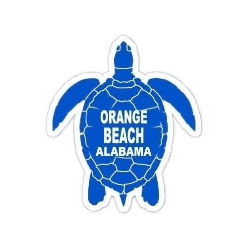 Orange Beach Alabama Souvenir Turtle Shape Decal 4 Inch