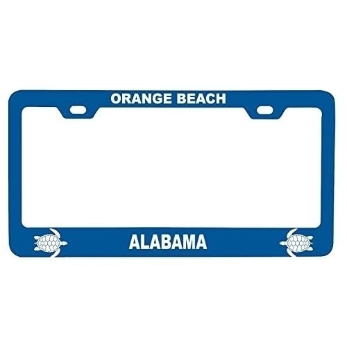 R And R Imports Orange Beach Alabama Turtle Design Souvenir Metal License Plate Frame