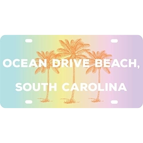 R And R Imports Ocean City Beach Maryland Souvenir Mini Metal License Plate 4.75 X 2.25 Inch