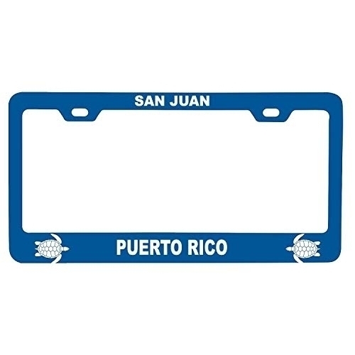 R And R Imports San Juan Puerto Rico Turtle Design Souvenir Metal License Plate Frame