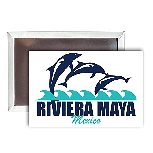 Riviera Maya Mexico Souvenir 2x3-Inch Fridge Magnet Dolphin Design