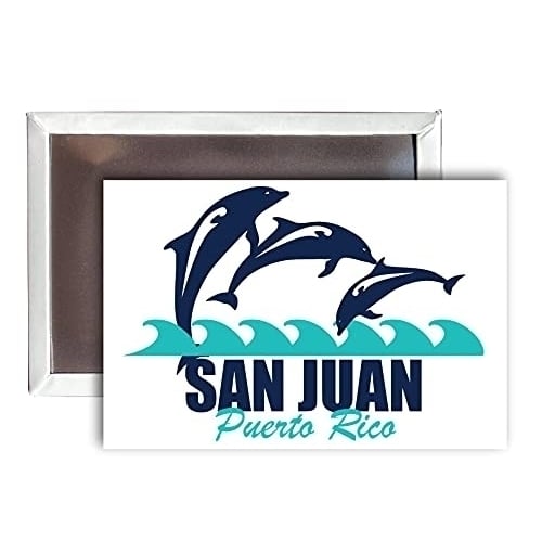 San Juan Puerto Rico Souvenir 2x3-Inch Fridge Magnet Dolphin Design