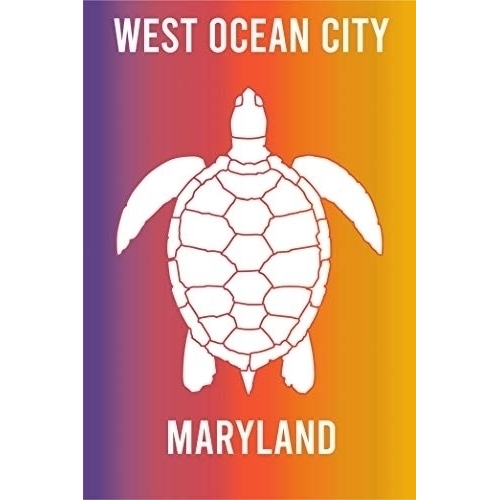 West Ocean City Maryland Souvenir 2x3 Inch Fridge Magnet Turtle Design