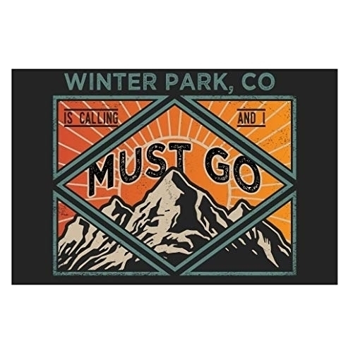 Winter Park Colorado 9X6-Inch Souvenir Wood Sign With Frame Must Go Design