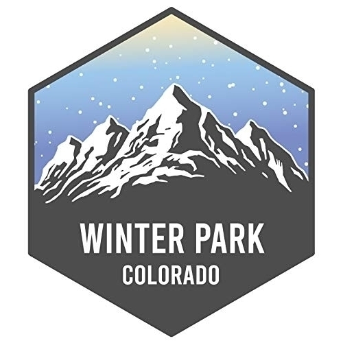 Winter Park Colorado Ski Adventures Souvenir 4 Inch Vinyl Decal Sticker 4-Pack