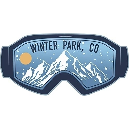 Winter Park Colorado Ski Adventures Souvenir Approximately 5 X 2.5-Inch Vinyl Decal Sticker Goggle Design 4-Pack