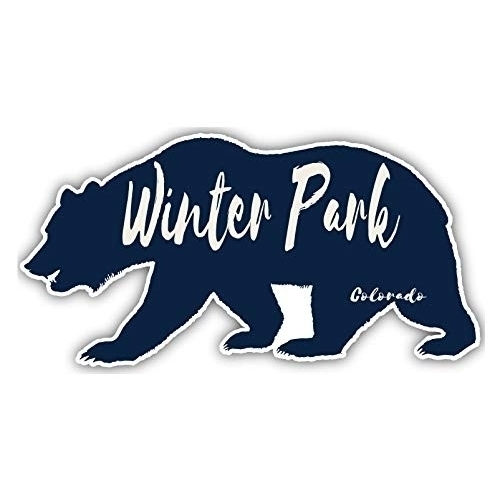 Winter Park Colorado Souvenir 5x2.5-Inch Vinyl Decal Sticker Bear Design