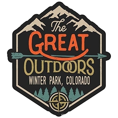 Winter Park Colorado The Great Outdoors Design 4-Inch Fridge Magnet