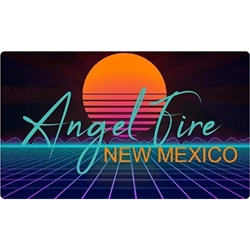 Angel Fire New Mexico 4 X 2.25-Inch Fridge Magnet Retro Neon Design