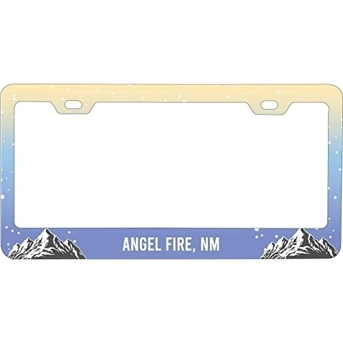 Angel Fire New Mexico Ski Snowboard Winter Adventures Metal License Plate Frame